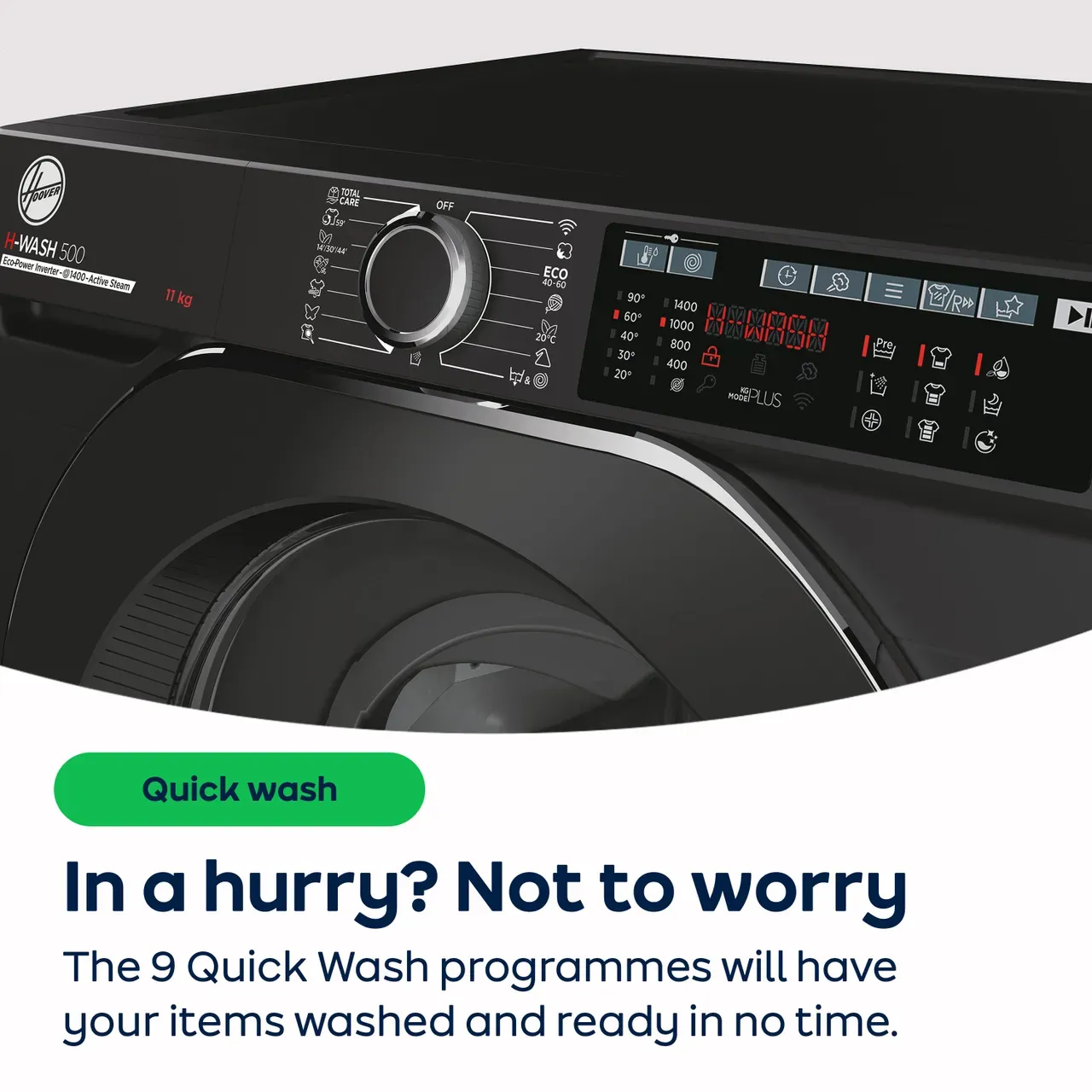 Hoover 9kg WiFi Connected Washing Machine 1400 RPM