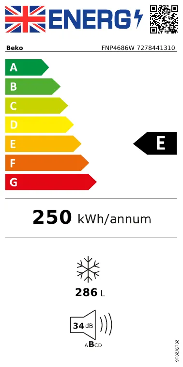 Beko Frost Free Upright Freezer