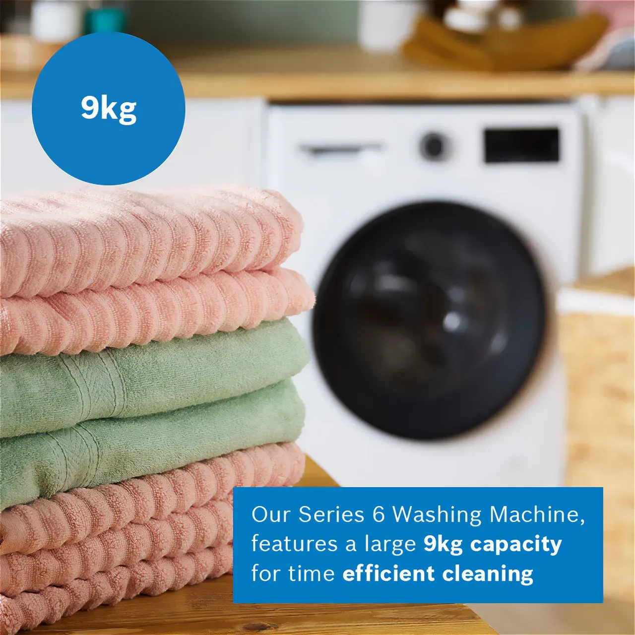 Bosch Series 6 WGG24400GB 9kg 1400RPM A Rated energy-efficient washing machine in white front view