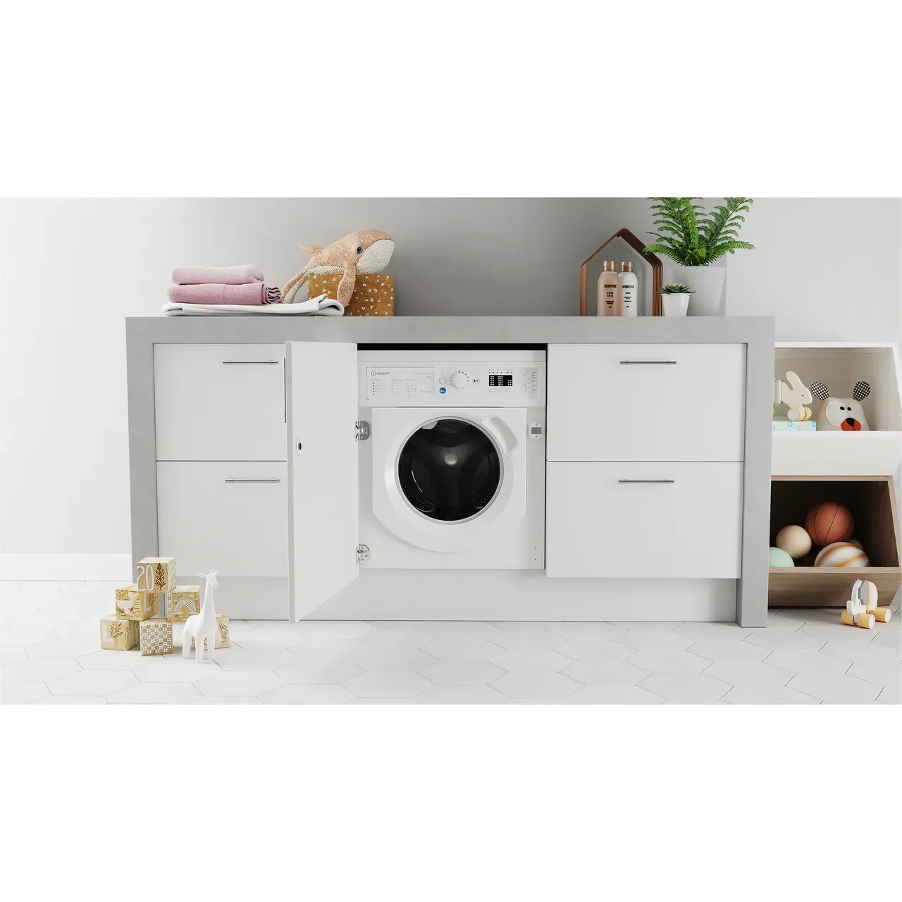 Integrated 9kg Washing Machine with 1400 rpm