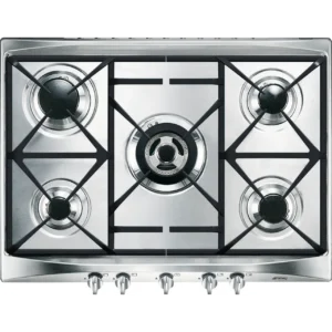 Smeg 5 burner gas hob cast iron supports detail